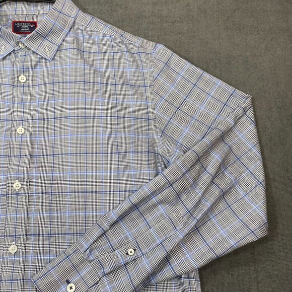 Untuckit Mens Large Miriano Plaid Button-Down Shirt Wrinkle-Free 100% Cotton - Picture 10 of 13